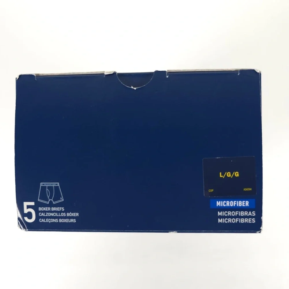 NWB POLO RALPH LAUREN Men's 5-Pack Black/Blue/Gray Microfiber Boxer Briefs SMALL